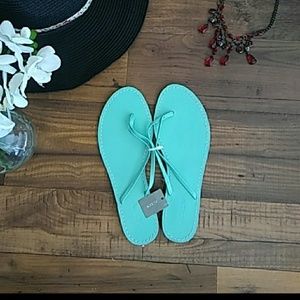 Turquoise J. Crew flop Sandals